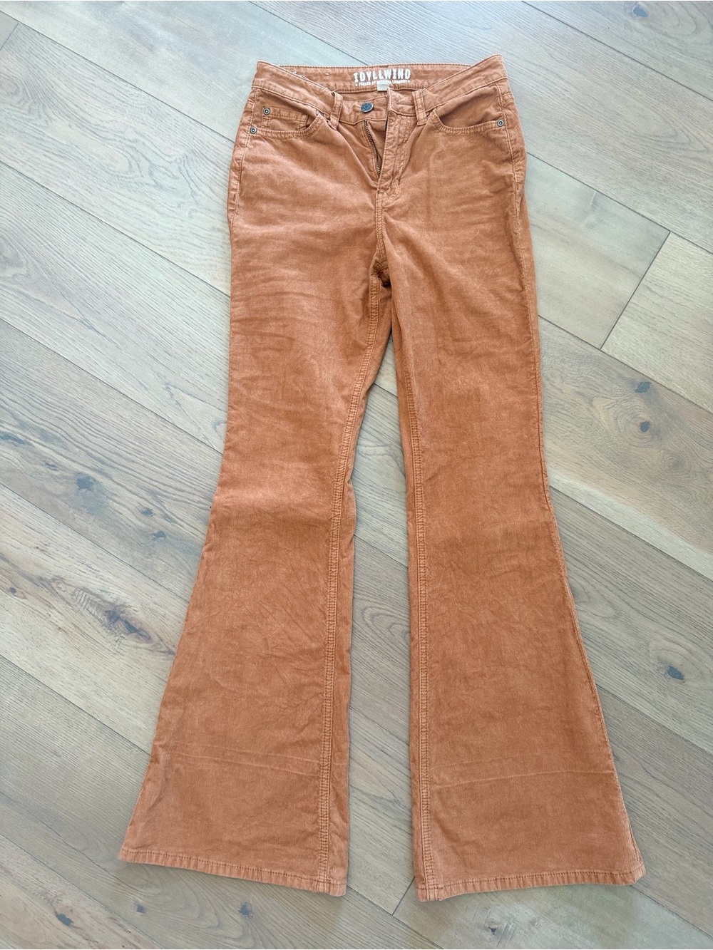 Idyllwind Rust Orange Corduroy Flare Pants - Picture 2 of 12